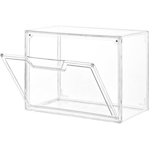Clear Acrylic Stackable Storage Bin with Lid Handbag Display Case Organizer - Picture 1 of 7